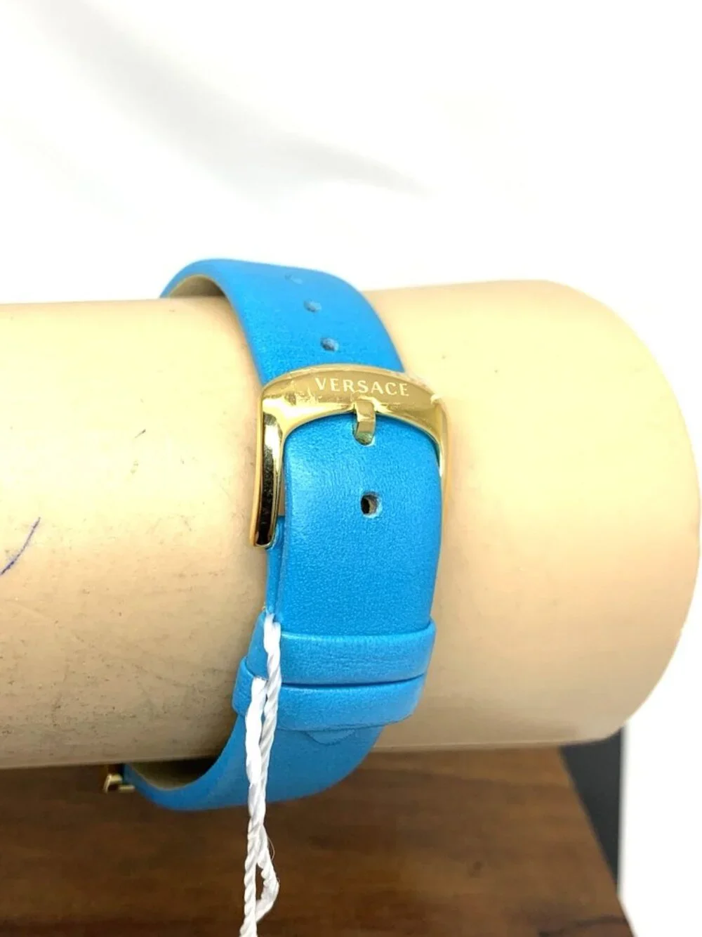 Versace Women's Watch VE6J00323 Regalia Swiss Quartz Gold Turquoise Leather 34mm